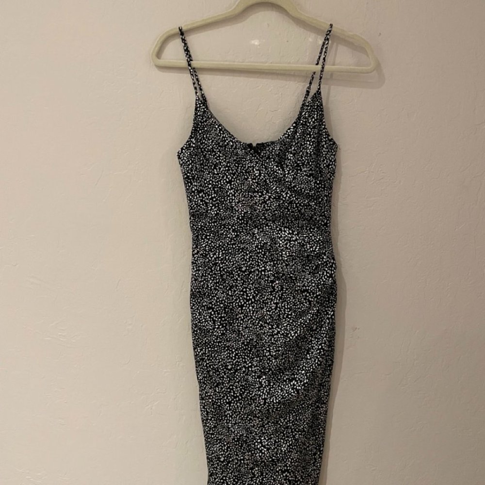 Abercrombie Satin Ruched Wrap Midi Dress - XS
